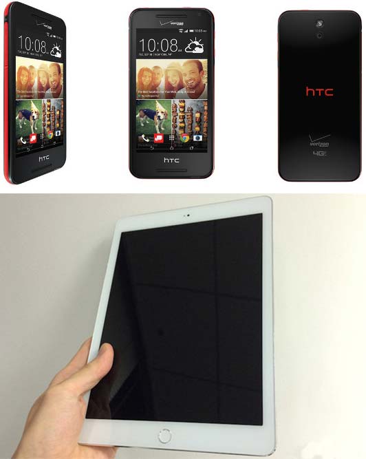 На фото показаны аппараты HTC Desire 612 и Apple iPad Air 2