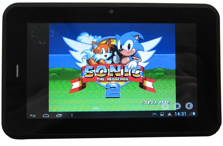 Sonic 2 (Beta) на экране планшета Prestigio