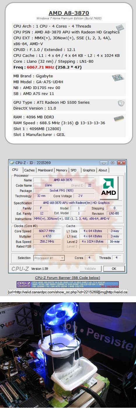 Данные по разгону бедняги AMD A8-3870K