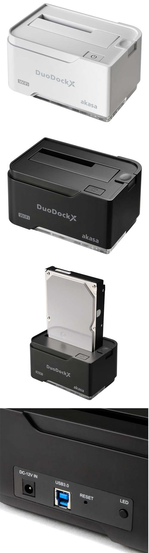 Навороченная док-станция DuoDock X WiFi HDD Dock от Akasa