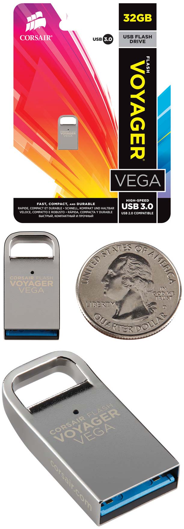 Посмотрим на флешку Corsair Flash Voyager Vega