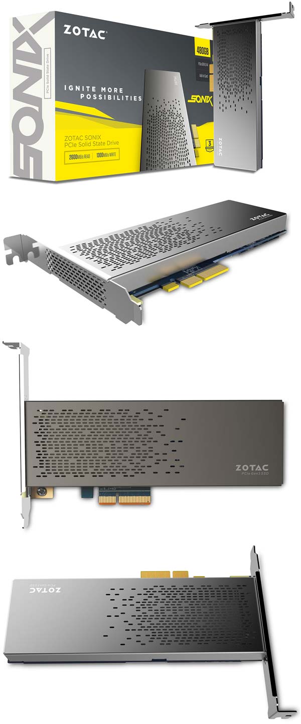 На фото показан Zotac SONIX PCIE SSD