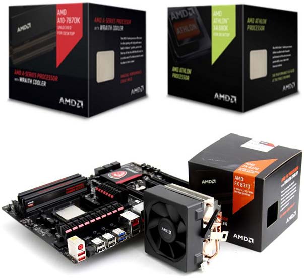 На фото решения AMD - APU A10-7890K и процессор Athlon X4 880K